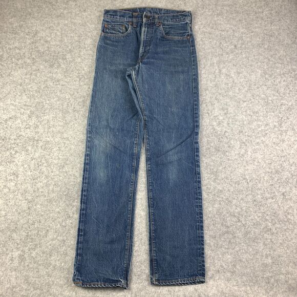 Levis Jeans Men 28x31 USA Blue Pants 505 0217 Straight Talon 80s Denim Tag 29x32